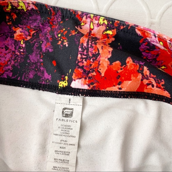 Fabletics Salar Floral High Waist 7/8 Leggings Small - Picture 4 of 4